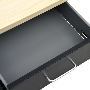 vidaXL Πάγκος Εργασίας Μαύρος 160 x 60 x 85 εκ. Ατσάλινος