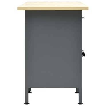 vidaXL Πάγκος Εργασίας Μαύρος 160 x 60 x 85 εκ. Ατσάλινος
