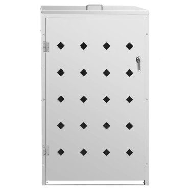 vidaXL Πλαίσιο για Κάδο Απορριμμάτων με Ρόδες 240 L Ανοξείδωτο Ατσάλι