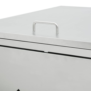vidaXL Πλαίσιο για Κάδο Απορριμμάτων με Ρόδες 240 L Ανοξείδωτο Ατσάλι