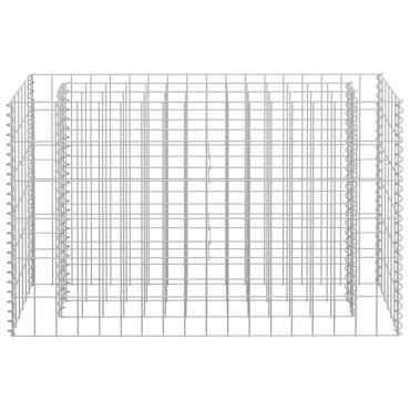 vidaXL Συρματοκιβώτιο-Γλάστρα Υπερυψωμένη 90x30x60 εκ. Γαλβ. Χάλυβας