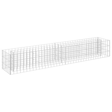 vidaXL Συρματοκιβώτιο-Γλάστρα Υπερυψωμένη 180x30x30 εκ. Γαλβ. Χάλυβας