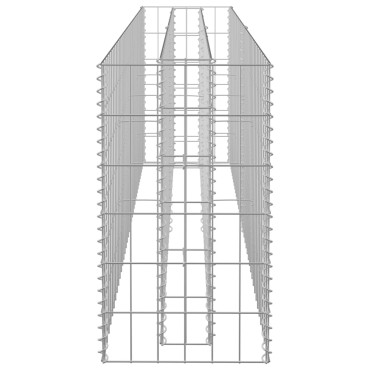 vidaXL Συρματοκιβώτιο-Γλάστρα Υπερυψωμένη 180x30x60 εκ. Γαλβ. Χάλυβας
