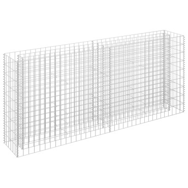 vidaXL Συρματοκιβώτιο-Γλάστρα Υπερυψωμένη 180x30x90 εκ. Γαλβ. Χάλυβας