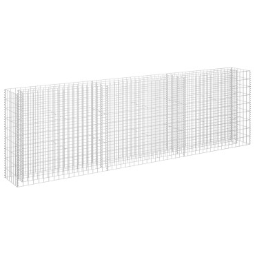 vidaXL Συρματοκιβώτιο-Γλάστρα Υπερυψωμένη 270x30x90 εκ. Γαλβ. Χάλυβας