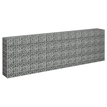 vidaXL Συρματοκιβώτιο-Γλάστρα Υπερυψωμένη 270x30x90 εκ. Γαλβ. Χάλυβας