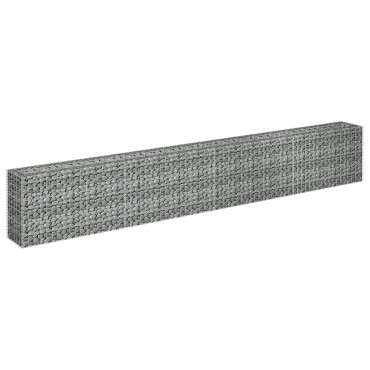vidaXL Συρματοκιβώτιο-Γλάστρα Υπερυψωμένη 360x30x60 εκ. Γαλβ. Χάλυβας
