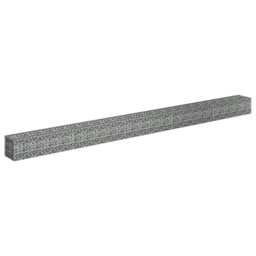 vidaXL Συρματοκιβώτιο-Γλάστρα Υπερυψωμένη 450x30x30 εκ. Γαλβ. Χάλυβας