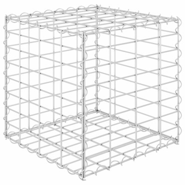 vidaXL Συρματοκιβώτιο Κύβος 40 x 40 x 40 εκ. από Ατσάλινο Σύρμα