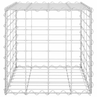 vidaXL Συρματοκιβώτιο Κύβος 40 x 40 x 40 εκ. από Ατσάλινο Σύρμα