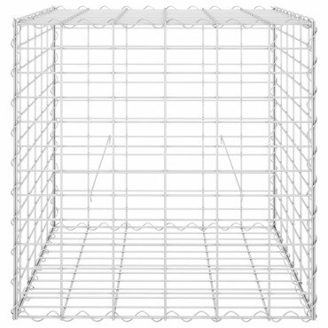vidaXL Συρματοκιβώτιο Κύβος 60 x 60 x 60 εκ. από Ατσάλινο Σύρμα