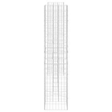 vidaXL Συρματοκιβώτιο Γλάστρα Σχήμα «Η» 260x40x180 εκ. Ατσάλινο Σύρμα