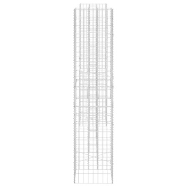 vidaXL Συρματοκιβώτιο Γλάστρα Σχήμα «Η» 260x40x200 εκ. Ατσάλινο Σύρμα