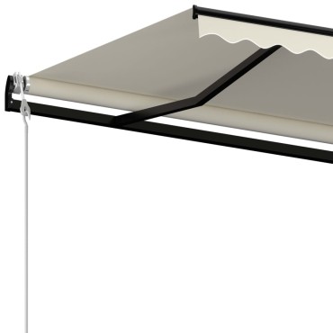 vidaXL Τέντα Συρόμενη Αυτόματη Κρεμ 450 x 350 εκ.