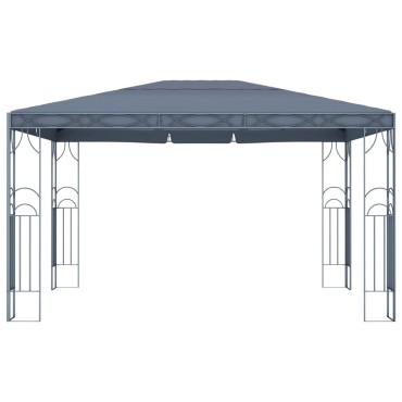 vidaXL Κιόσκι με Φωτάκια LED Ανθρακί 400 x 300 εκ.