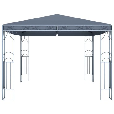 vidaXL Κιόσκι με Φωτάκια LED Ανθρακί 400 x 300 εκ.