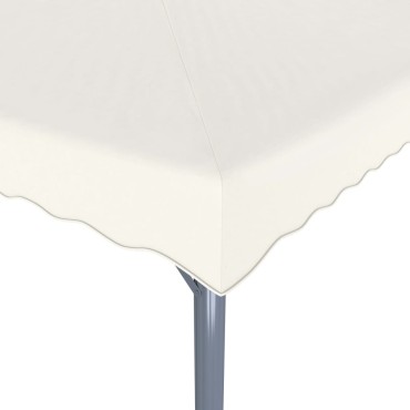 vidaXL Κιόσκι με Φωτάκια LED Κρεμ 400 x 300 εκ. Αλουμινίου