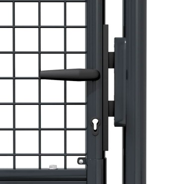 vidaXL Πόρτα Περίφραξης με Πλέγμα Γκρι 100 x 225 εκ. Γαλβαν. Χάλυβας