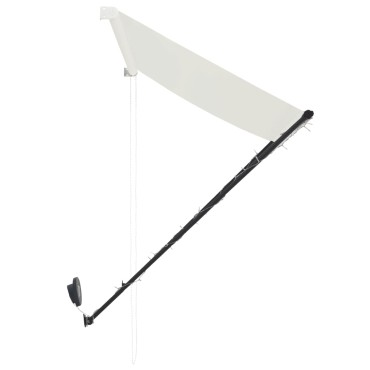 vidaXL Τέντα Συρόμενη με LED Κρεμ 400 x 150 εκ.