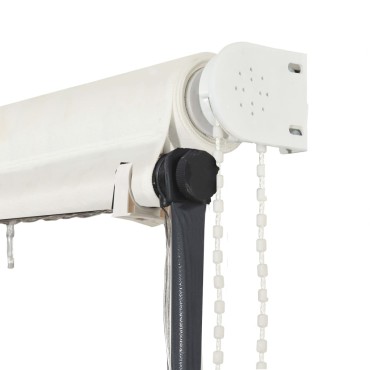 vidaXL Τέντα Συρόμενη με LED Κρεμ 400 x 150 εκ.