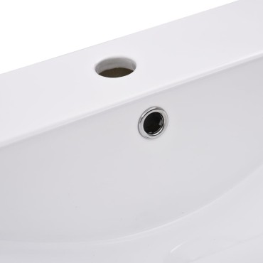 vidaXL Σετ Επίπλων Μπάνιου Λευκό από Επεξ. Ξύλο 90x38,5x46cm