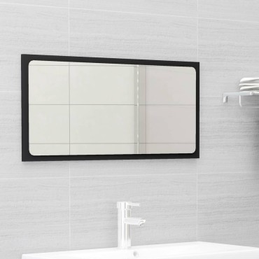 vidaXL Σετ Επίπλων Μπάνιου Μαύρο από Επεξ. Ξύλο 80x38,5x45cm
