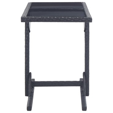 vidaXL Σετ Τραπεζαρίας Κήπου 3 τεμ. Μαύρο 52x57x84cm