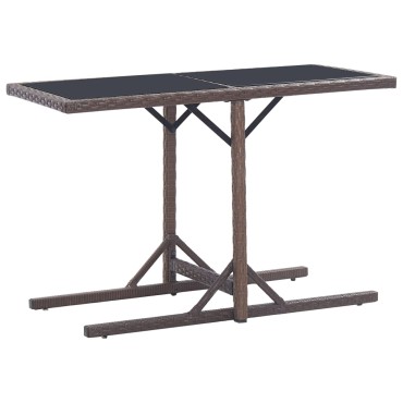 vidaXL Σετ Τραπεζαρίας Κήπου 3 τεμ. Καφέ 110x53x72cm