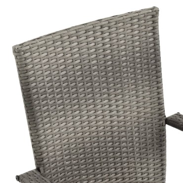 vidaXL Σετ Τραπεζαρίας Κήπου 3 τεμ. Γκρι 110x53x72cm
