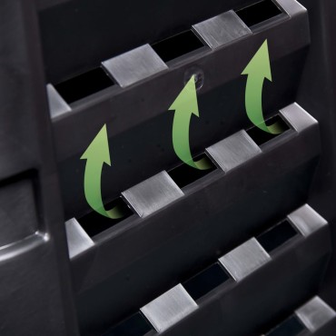 vidaXL Κάδος Κομποστοποίησης Μαύρος 93,3 x 93,3 x 113 εκ. 740 Λίτρων