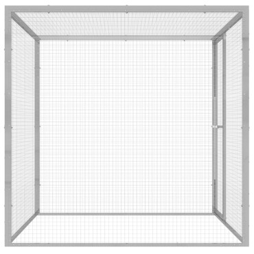 vidaXL Κλουβί Γάτας 1,5 x 1,5 x 1,5 μ. από Γαλβανισμένο Χάλυβα