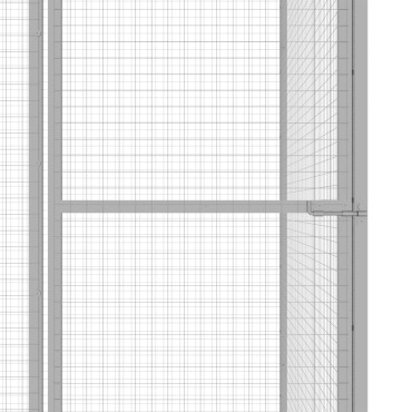 vidaXL Κλουβί Γάτας 3 x 1,5 x 1,5 μ. από Γαλβανισμένο Χάλυβα