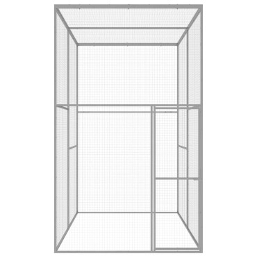vidaXL Κλουβί Γάτας 3 x 1,5 x 2,5 μ. από Γαλβανισμένο Χάλυβα