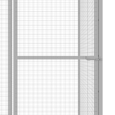 vidaXL Κλουβί Γάτας 3 x 1,5 x 2,5 μ. από Γαλβανισμένο Χάλυβα