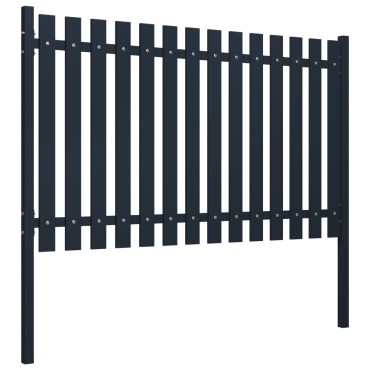 vidaXL Πάνελ Περίφραξης Ανθρακί 174,5x100cm Ατσάλι με Βαφή Πούδρας