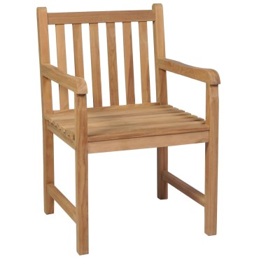vidaXL Καρέκλες Κήπου 4 τεμ. από Μασίφ Ξύλο Teak με Taupe Μαξιλάρια 58x60x90cm