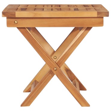 vidaXL Ξαπλώστρες 2 τεμ. από Μασίφ Ξύλο Teak με Τραπέζι και Μαξιλάρι 40x40x35cm