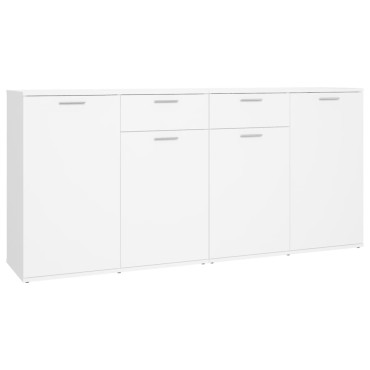 vidaXL Μπουφές Λευκός 160x36x75cm από Επεξ. Ξύλο 1 τεμ.