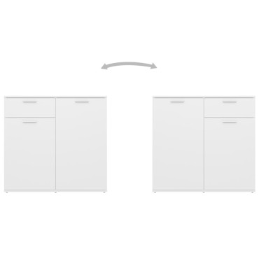 vidaXL Μπουφές Λευκός 160x36x75cm από Επεξ. Ξύλο 1 τεμ.