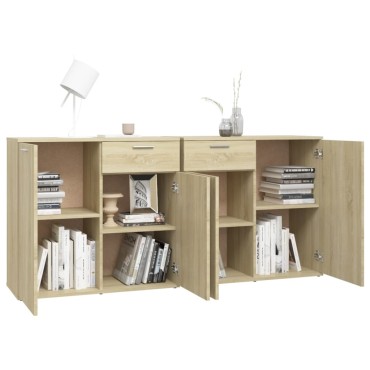 vidaXL Μπουφές Sonoma Δρυς 160x36x75cm από Επεξ. Ξύλο 1 τεμ.