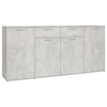 vidaXL Μπουφές Γκρι Σκυροδέματος 160x36x75cm από Επεξ. Ξύλο 1 τεμ.