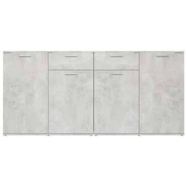 vidaXL Μπουφές Γκρι Σκυροδέματος 160x36x75cm από Επεξ. Ξύλο 1 τεμ.