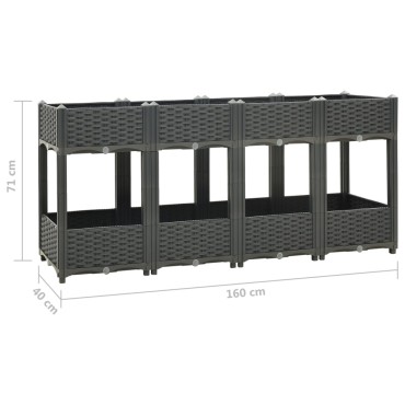 vidaXL Ζαρντινιέρα 160 x 40 x 71 εκ. από Πολυπροπυλένιο