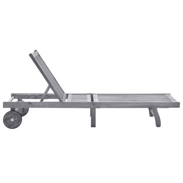 vidaXL Ξαπλώστρα από Μασίφ Ξύλο Ακακίας 199x59/63x30/62/76/85cm 1 τεμ.