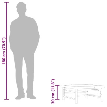 vidaXL Τραπέζι Κήπου 65x65x30cm από Μπαμπού