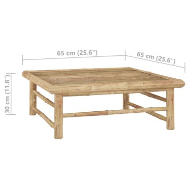 vidaXL Τραπέζι Κήπου 65x65x30cm από Μπαμπού