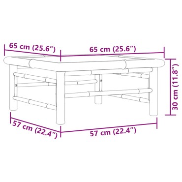 vidaXL Τραπέζι Κήπου 65x65x30cm από Μπαμπού