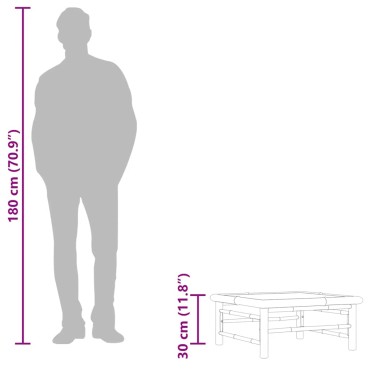 vidaXL Τραπέζι Κήπου 65x65x30cm από Μπαμπού