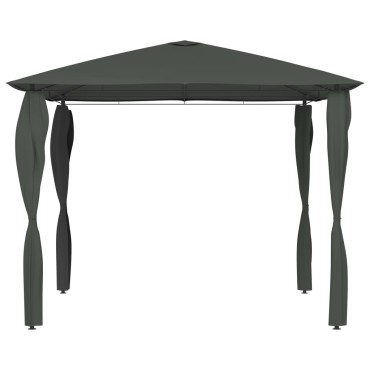vidaXL Κιόσκι με Καλύμματα Στύλων Ανθρακί 3 x 3 x 2,6 μ. 160 γρ./μ²