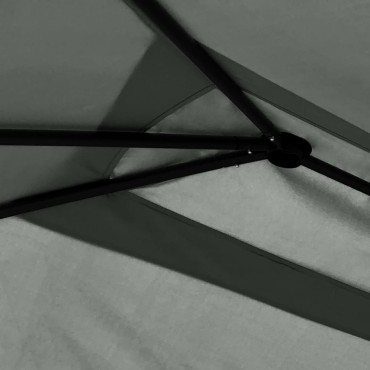 vidaXL Κιόσκι με Καλύμματα Στύλων Ανθρακί 3 x 4 x 2,6 μ. 160 γρ./μ²